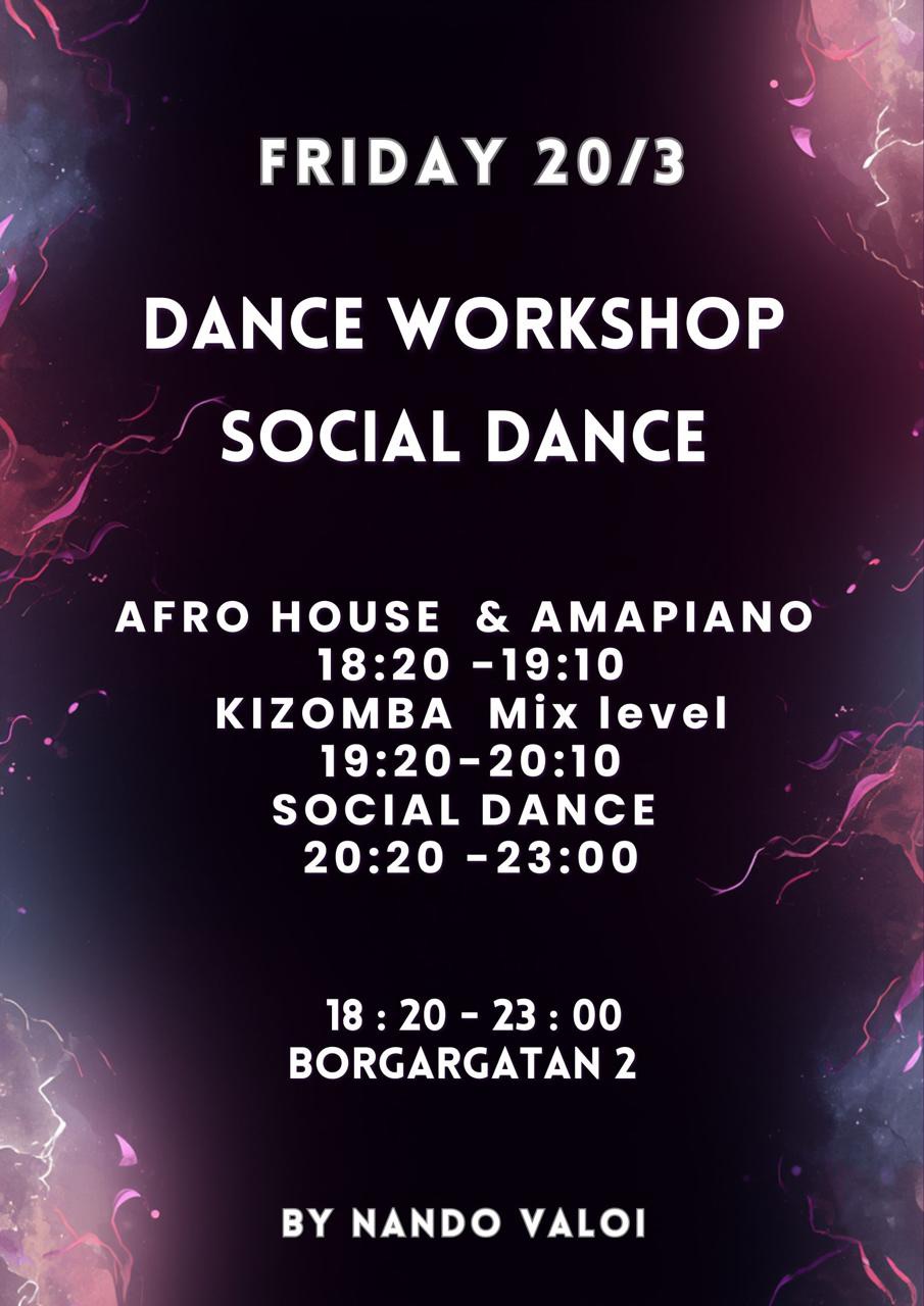 Workshop Afro House, Amapiano, Kizomba & Social Dance