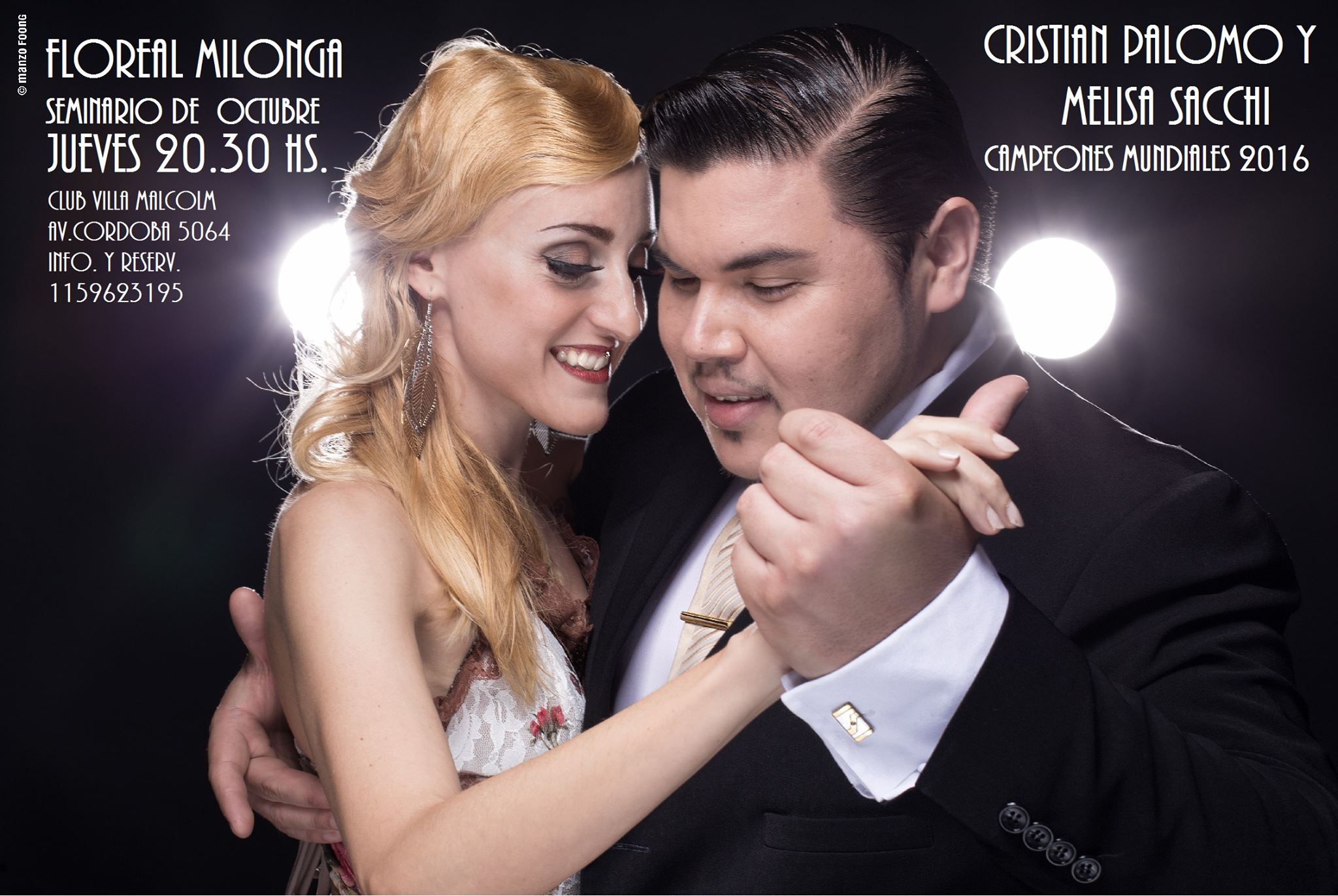 Seminario con Cristian Palomo y Melisa Sacchi en Floreal Milonga