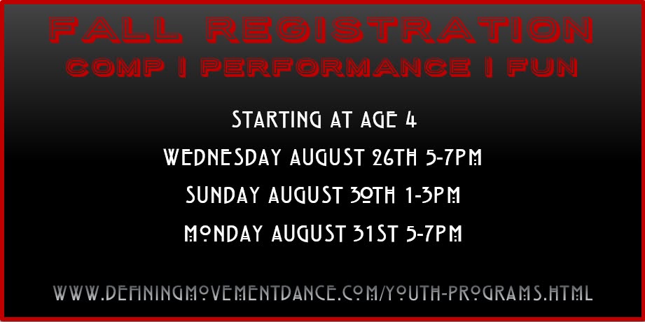 Auditions & Registration Fall Season