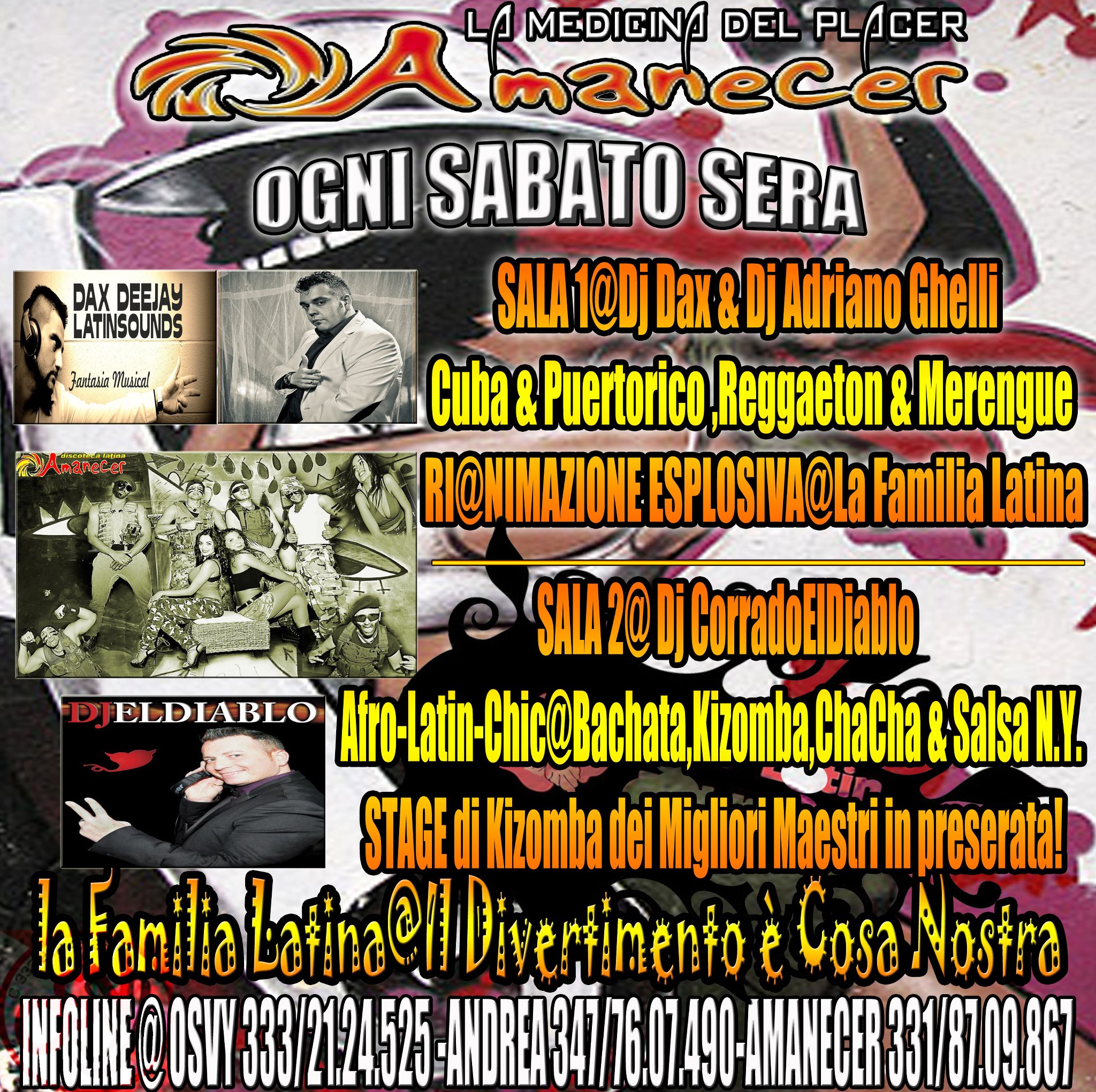 AMANECER@Ogni Sabato Sera...La Familia Latina@il Divertimento è Cosa Nostra!!!