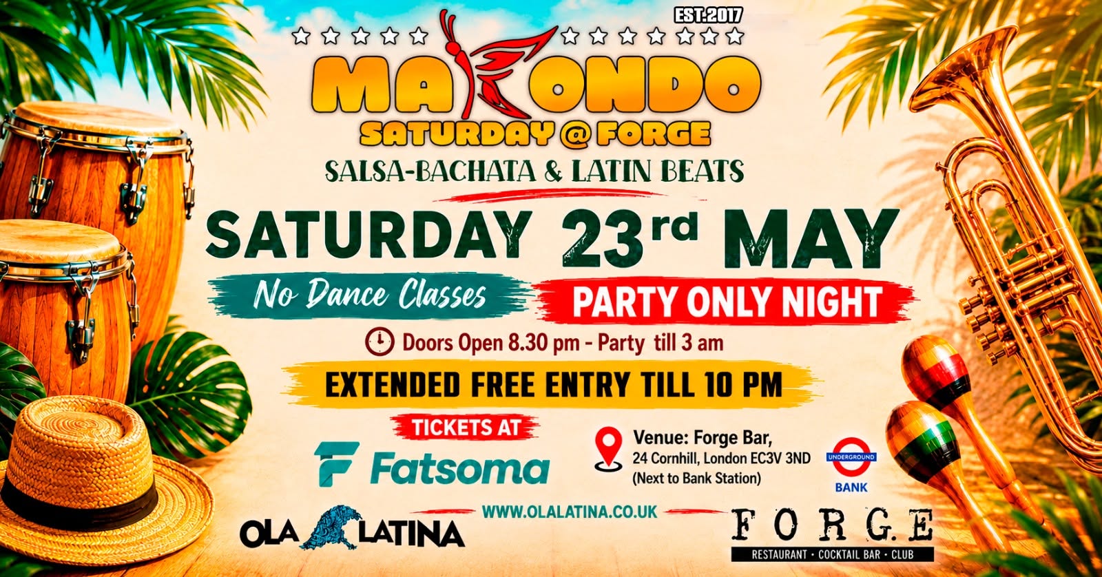 'MAKONDO' LATIN SATURDAYS IN THE CITY! EVERY SATURDAY