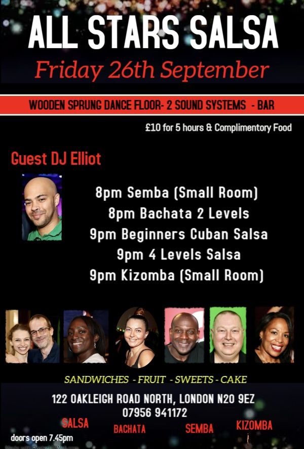 All Stars Salsa Friday 26h September 2025