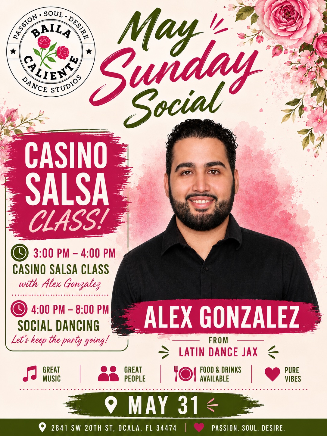 May pink themed bachata & salsa social