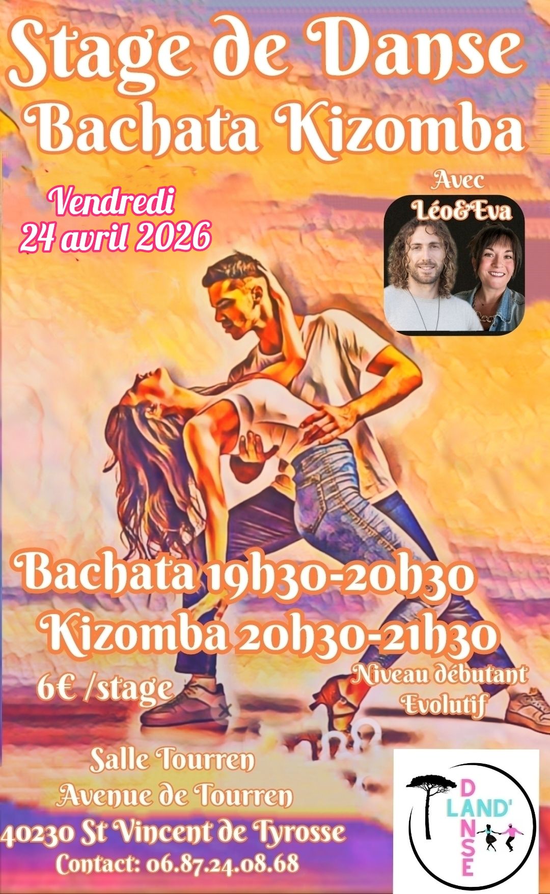Stage Bachata Kizomba chez Land' Danses