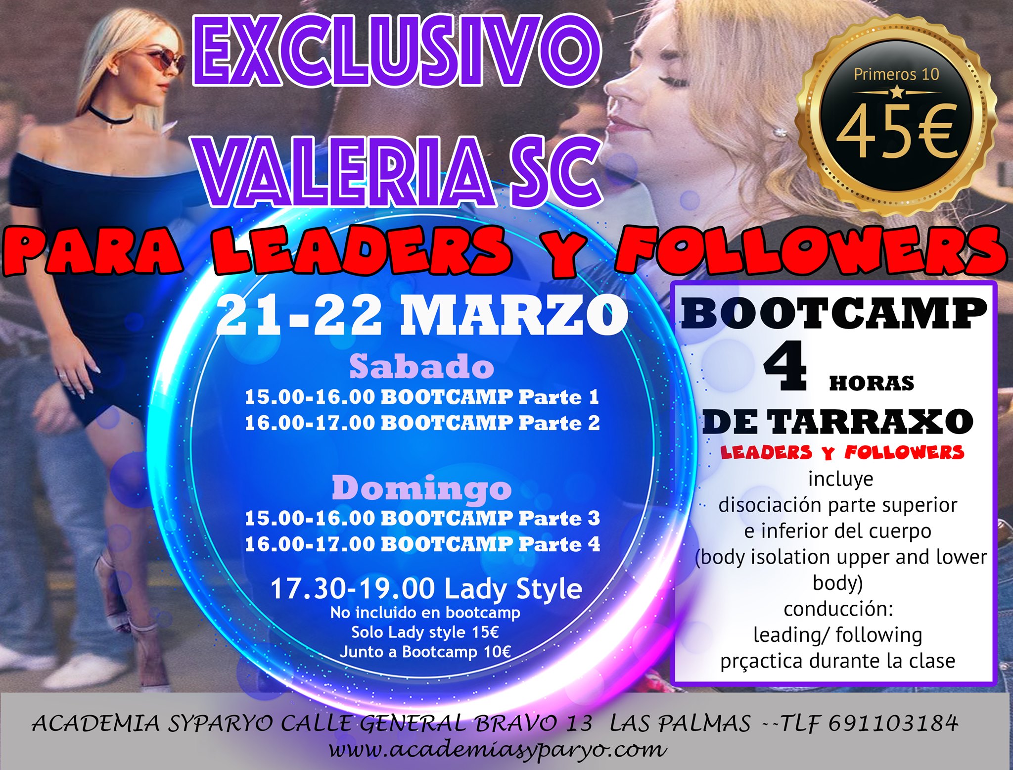 Valeria SC Boot Camp TarraXO Pareja +Master Class Lady Style