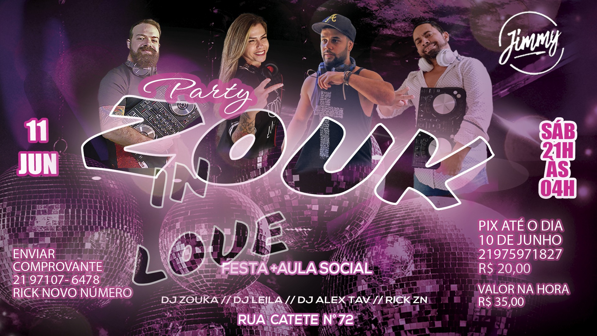 ZOUK IN LOVE AULA SOCIAL DE ZOUK+FESTA