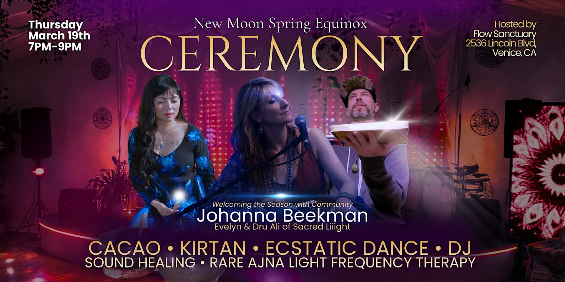 New Moon Spring Equinox Sound Bath & Ajna Light Healing at Flow Sanctuary