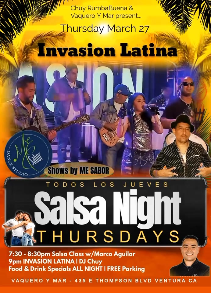 INVASION LATINA @Vaquero Y Mar ME SABOR Marco Aguilar Chuy RumbaBuena