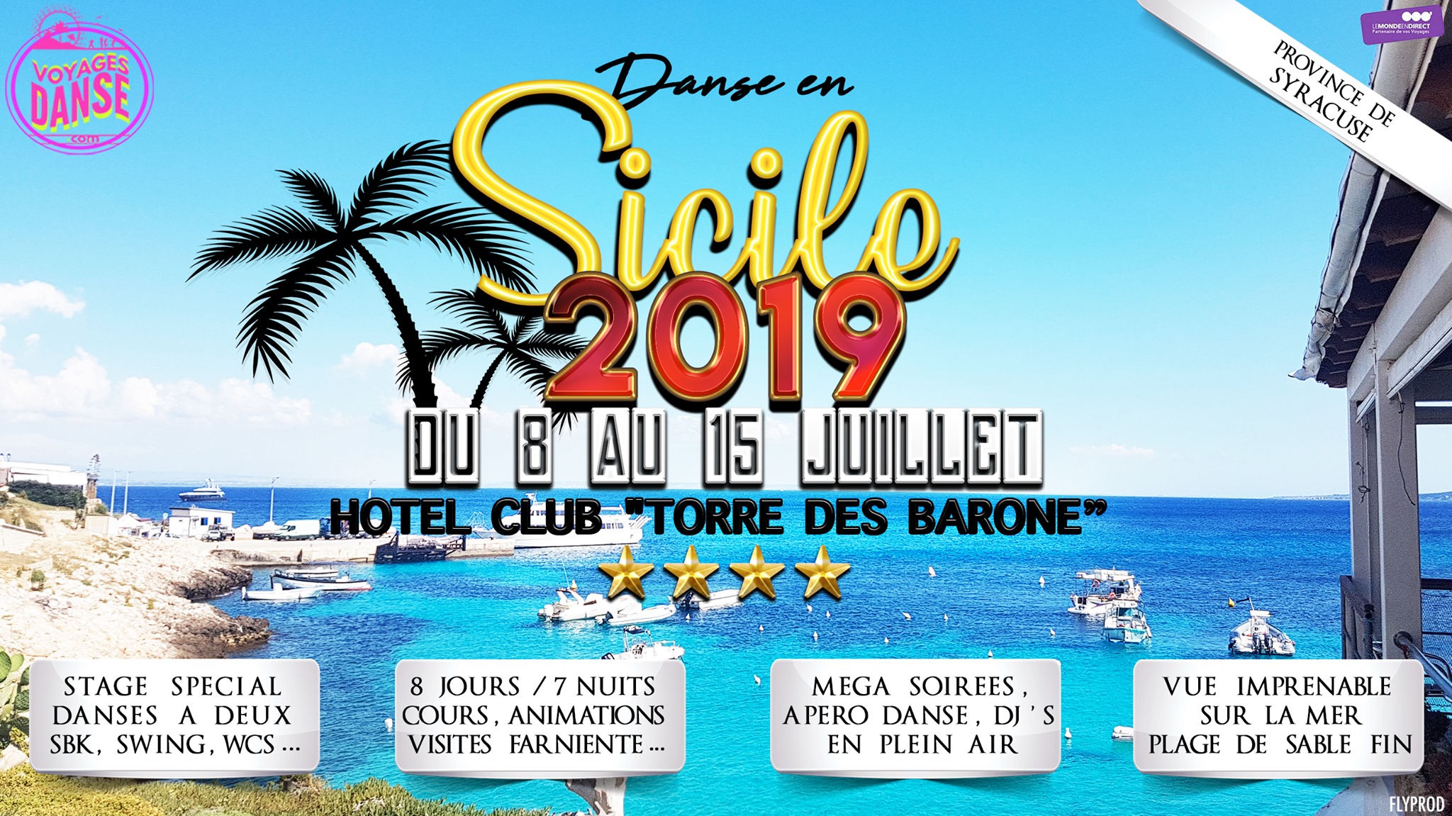 Voyage Danse en Sicile du 8 au 15 juillet 2019