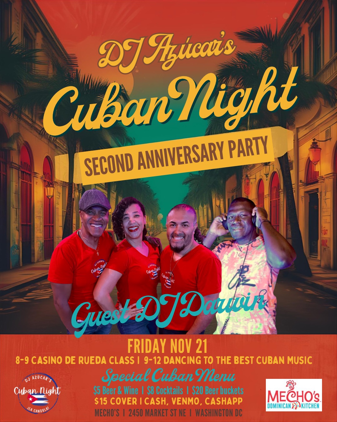 🇨🇺DJ Azúcar’s Cuban Night Second Anniversary Party!
