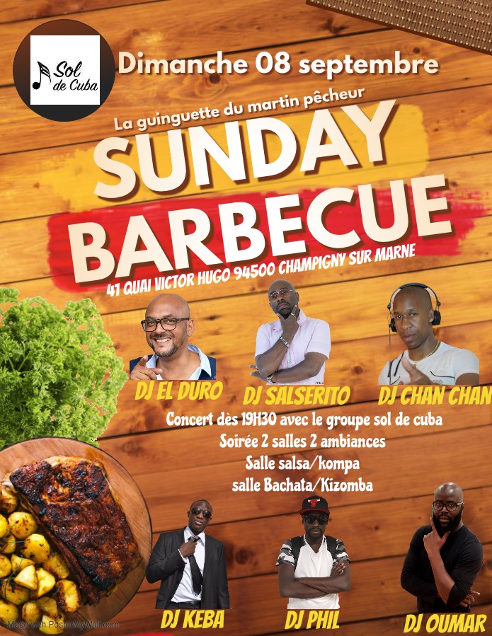 Barbecue Sunday PARTY au martin pêcheur