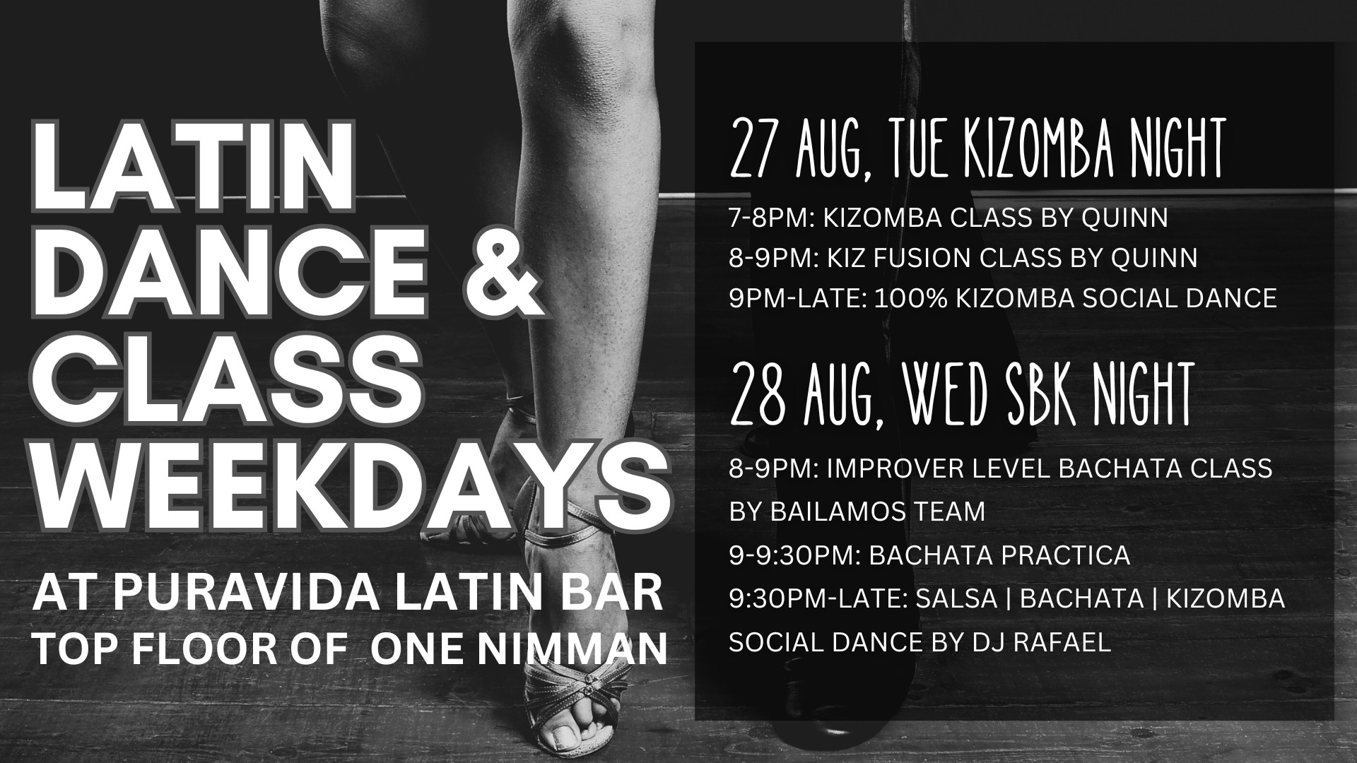 LATIN DANCE WEEKDAYS @ PURAVIDA ONE NIMMAN