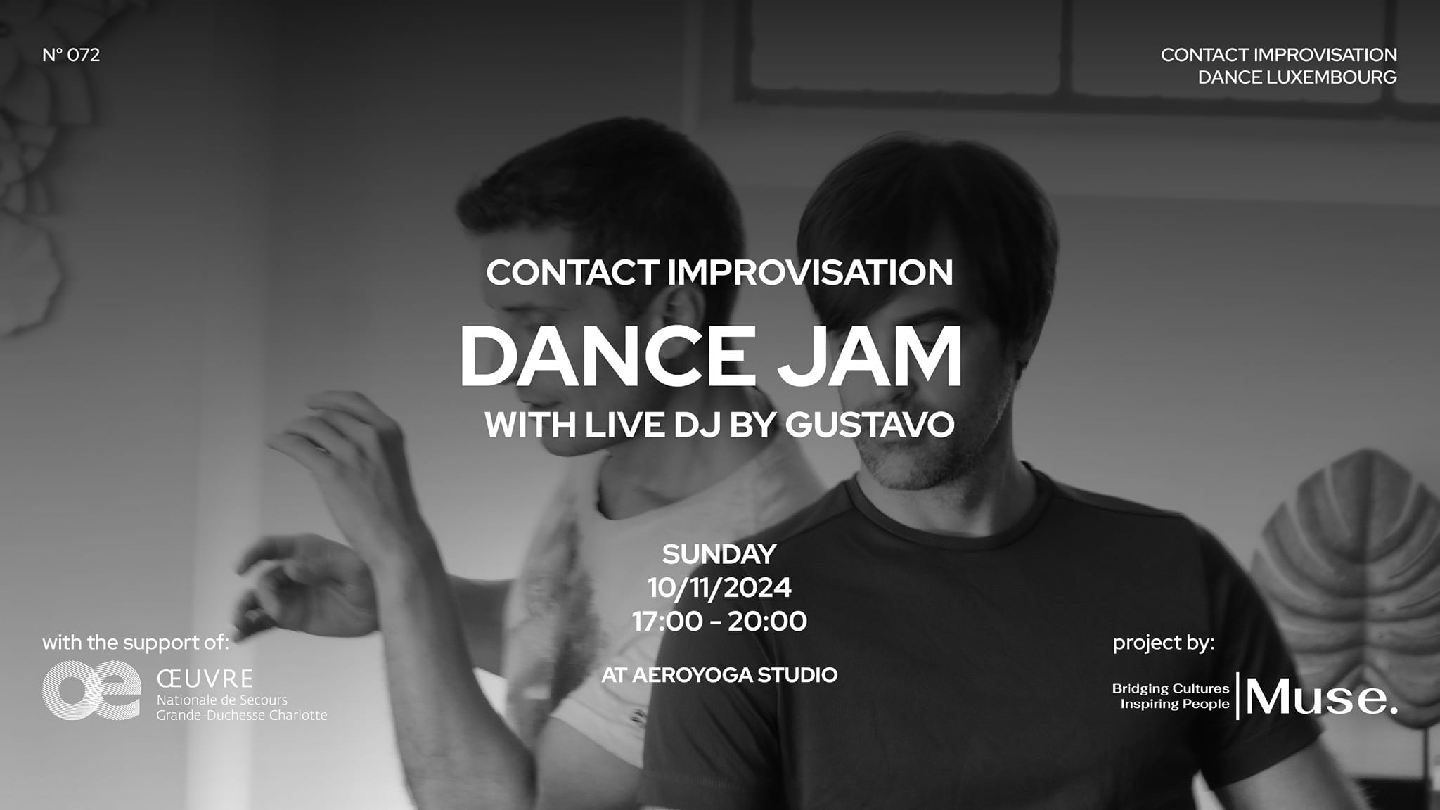 Special Contact Improvisation Dance JAM with LIVE DJ Gustavo