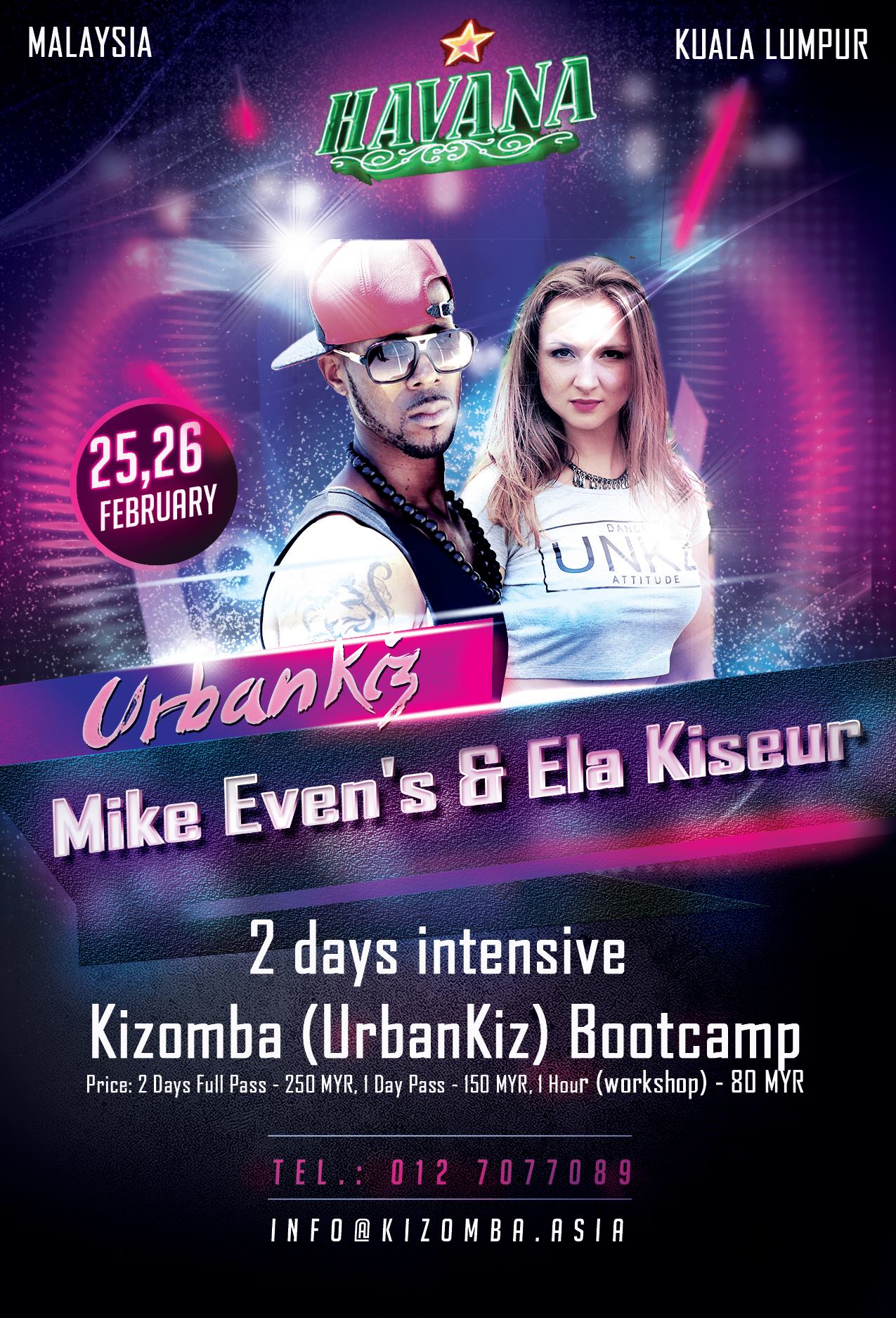 Mike Even's & Ela Kiseur UrbanKiz bootcamp in Kuala Lumpur
