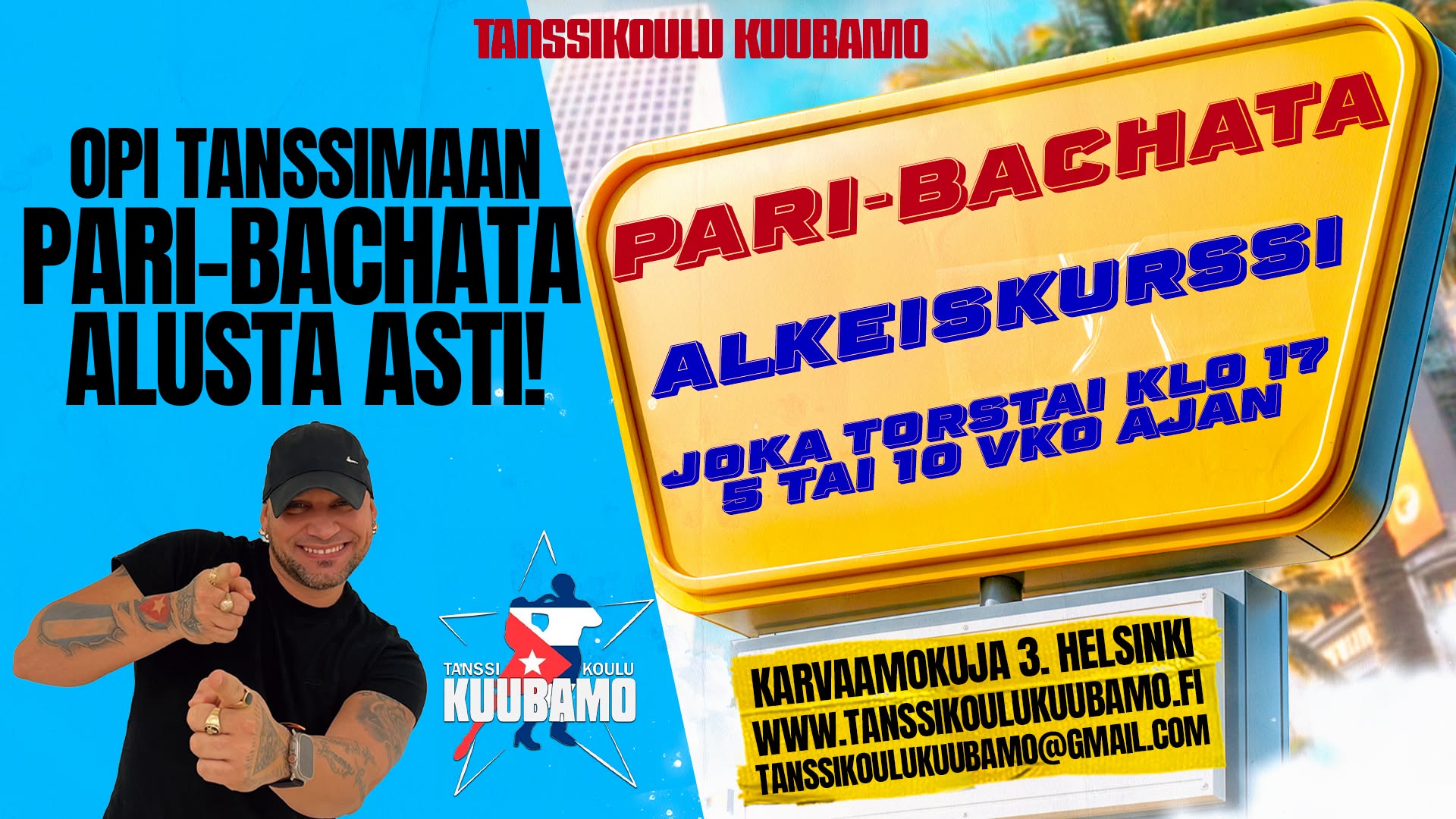 PariBachata Alkeiskurssi - Tanssikoulu Kuubamo