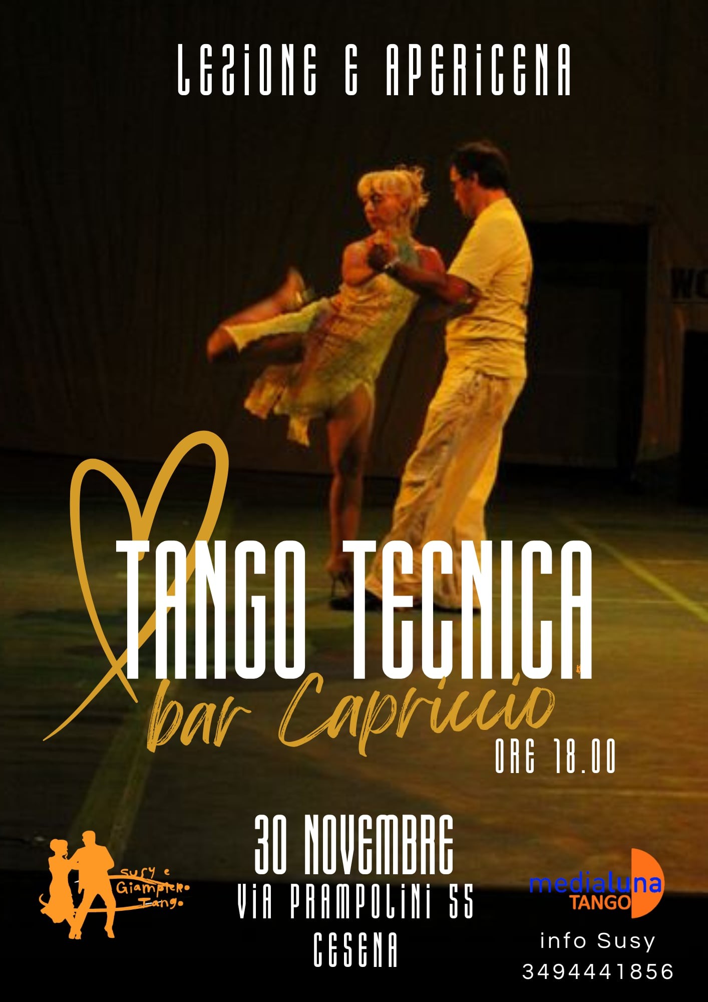 Lezione di Tango Tecnica al Capriccio! Con apericena! a Cesena