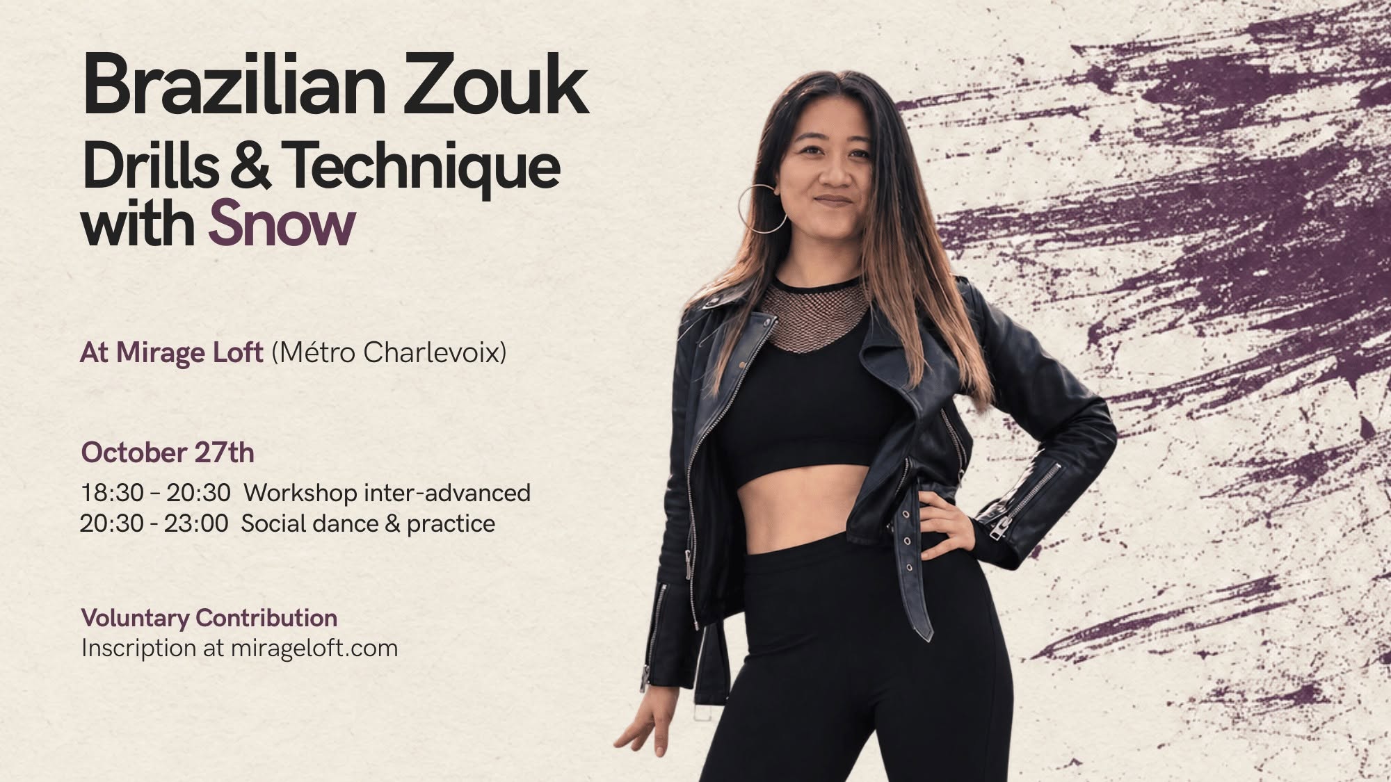 Zouk brésilien Drills & Technique with Snow