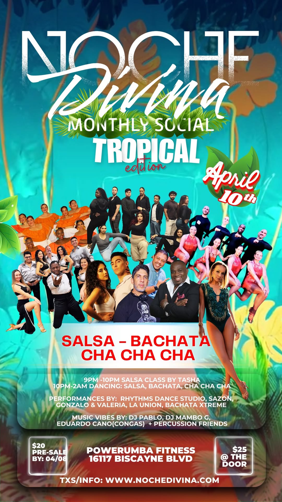 Noche Divina Salsa Bachata Social - April Edition