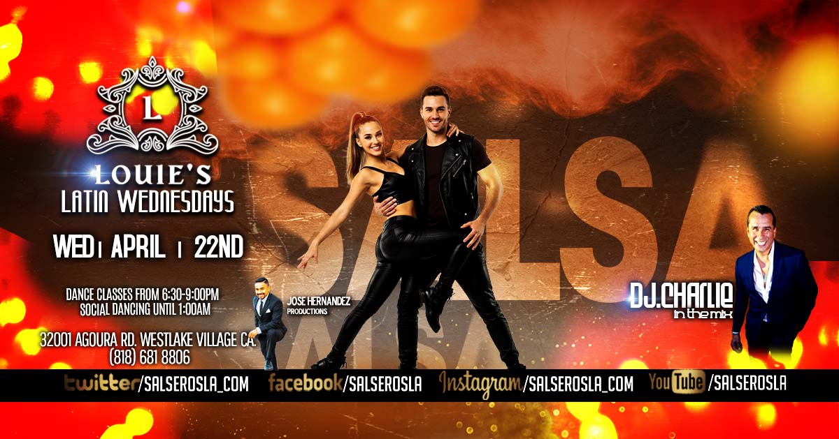 Club Louie's Salsa and Bachata Wednesday Night Dj. Charlie in the Mix!