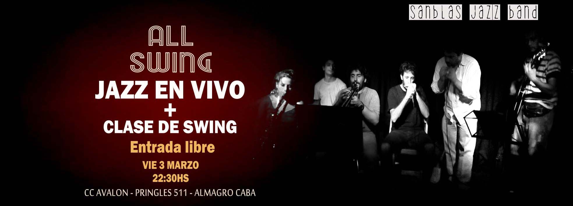 All Swing - Viernes Jazz en vivo entrada libre + clase de swing