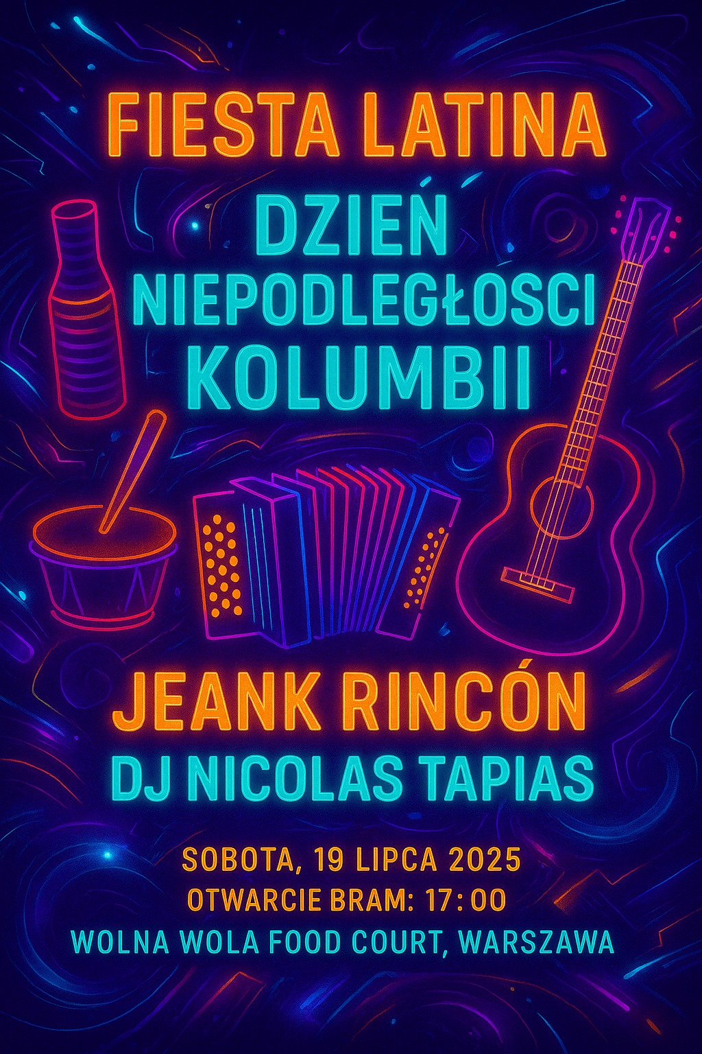 🇨🇴 Fiesta Latina w Warszawie Dzień Niepodległości Kolumbii 🇨🇴