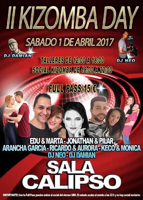 II Kizomba DAY - 1 Abril 2017 - Sala Calipso