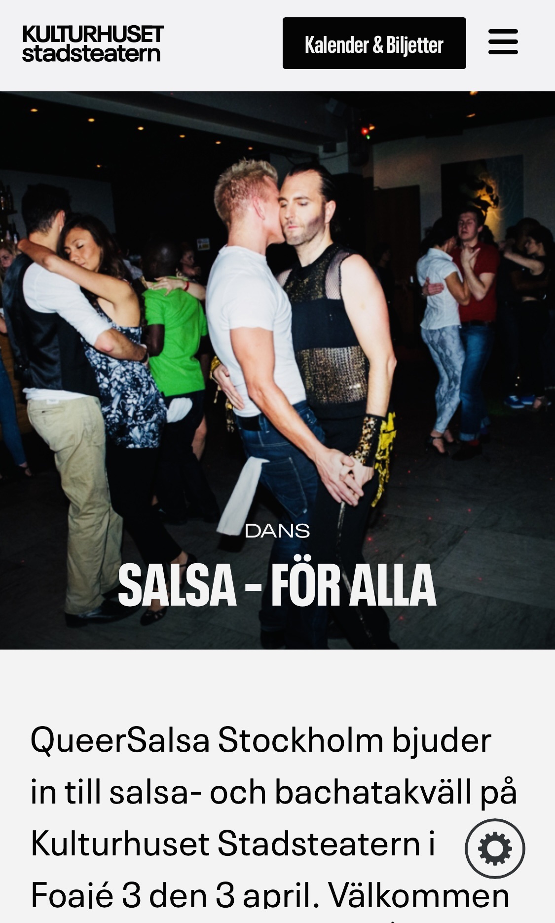 Kulturhuset: Salsa & bachata för alla! Intro, bar, dans & show!