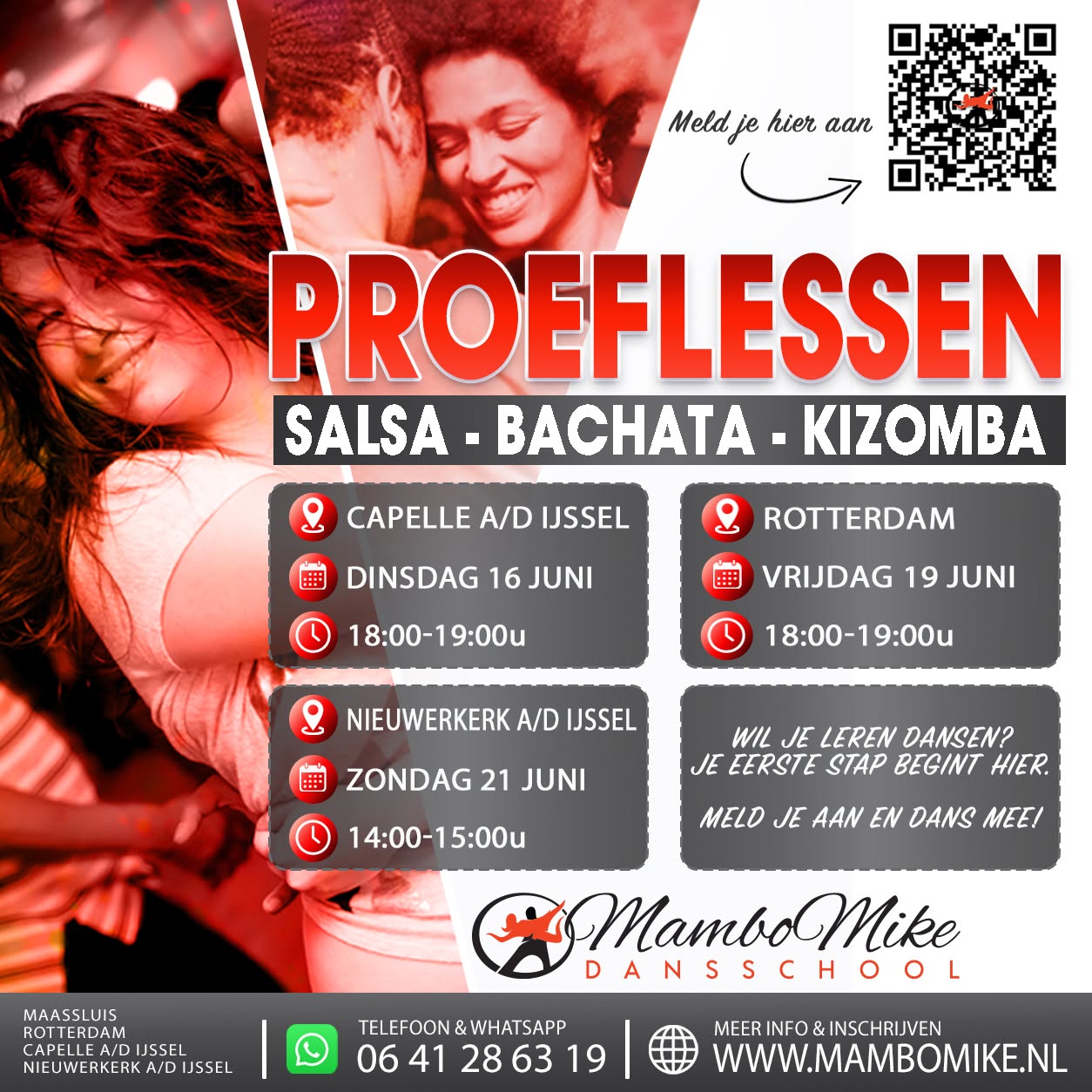 Proeflessen Salsa Bachata Kizomba