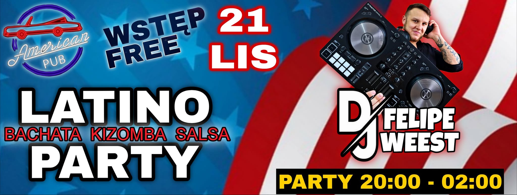 LATINO PARTY W AMERICAN PUB