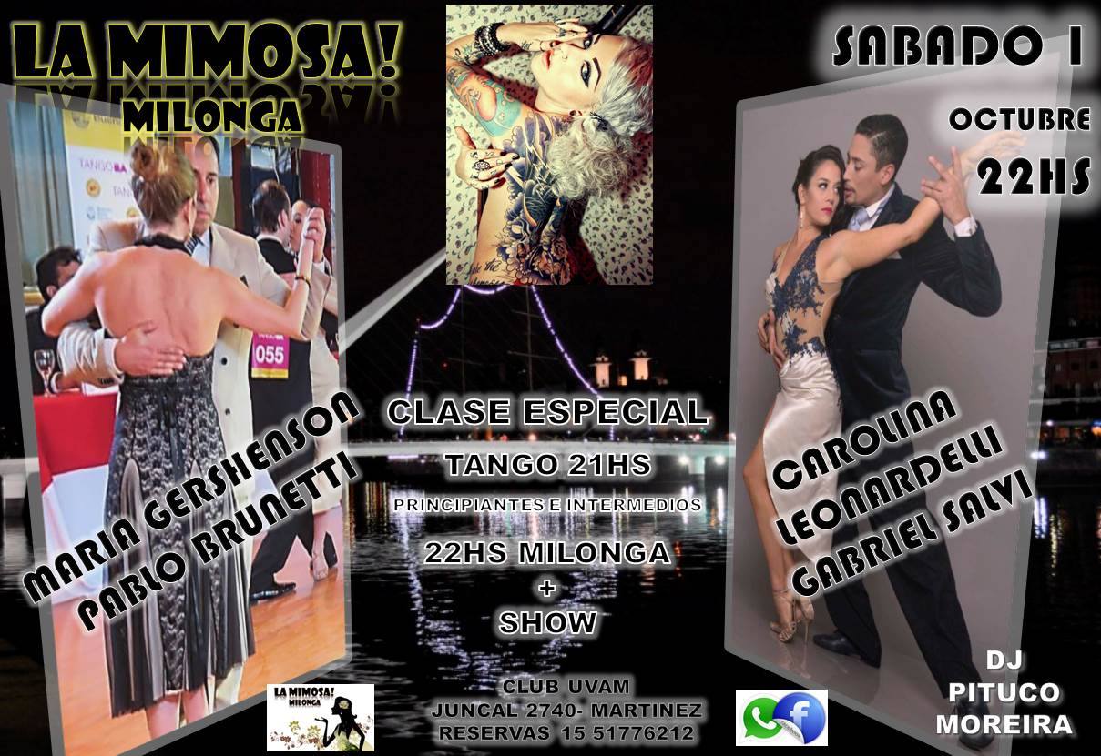 La Mimosa Milonga 1 De Octubre Desde Las 21hs MIlonga al Mango!
