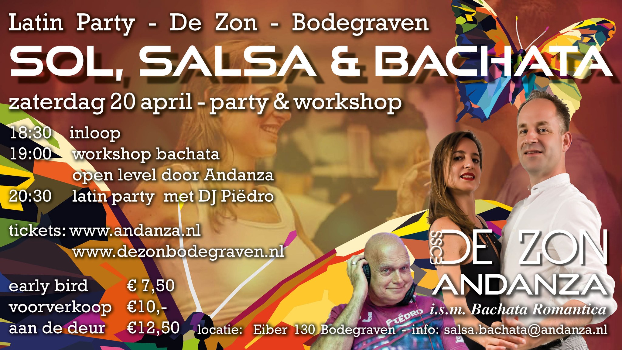 Sol, Salsa & Bachata - De Zon Bodegraven - Latin party & workshop