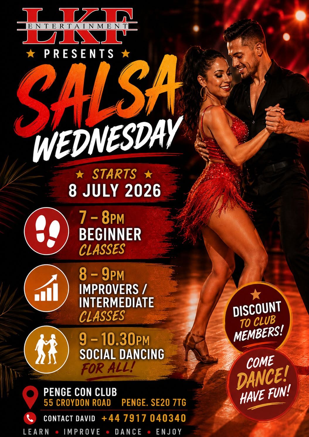 Salsa Wednesday At Penge Con Club