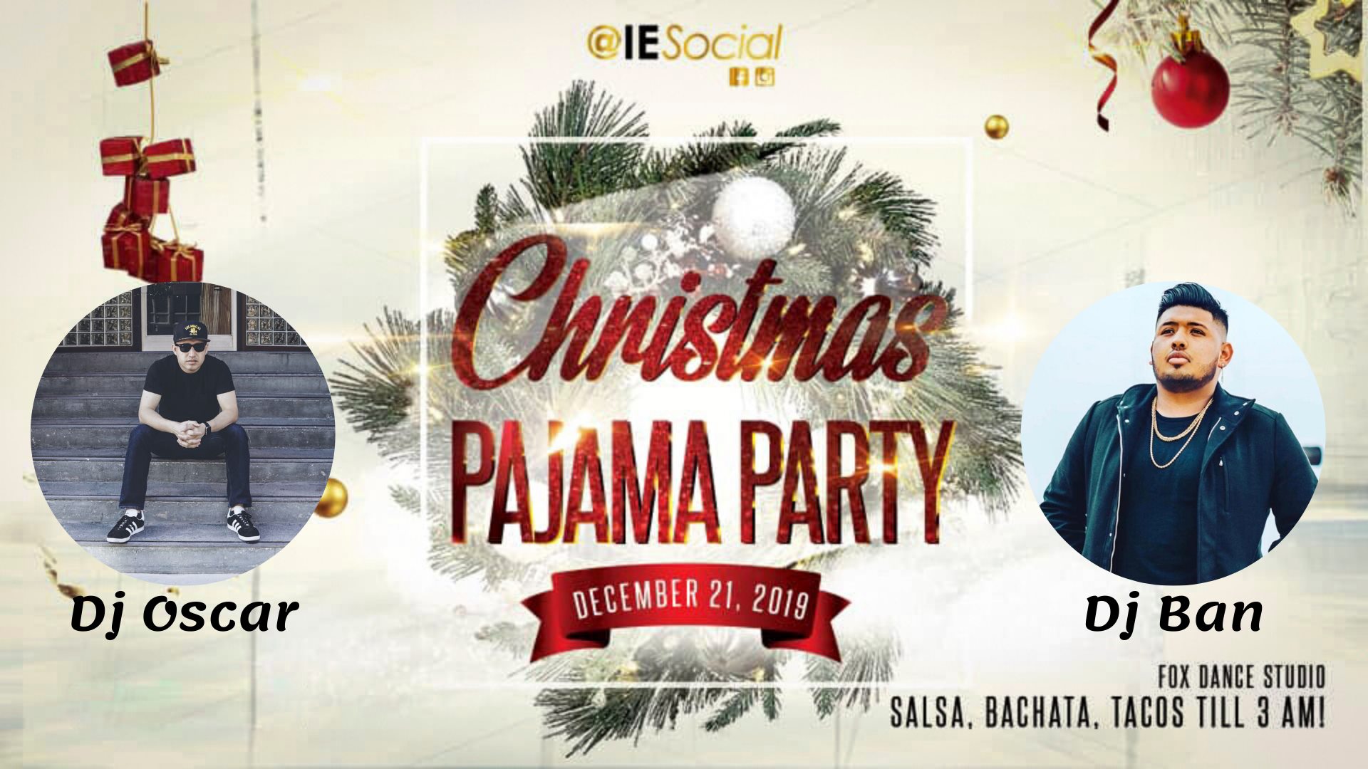 Christmas Pajama Party Salsa & Bachata at IESocial 12 21 19