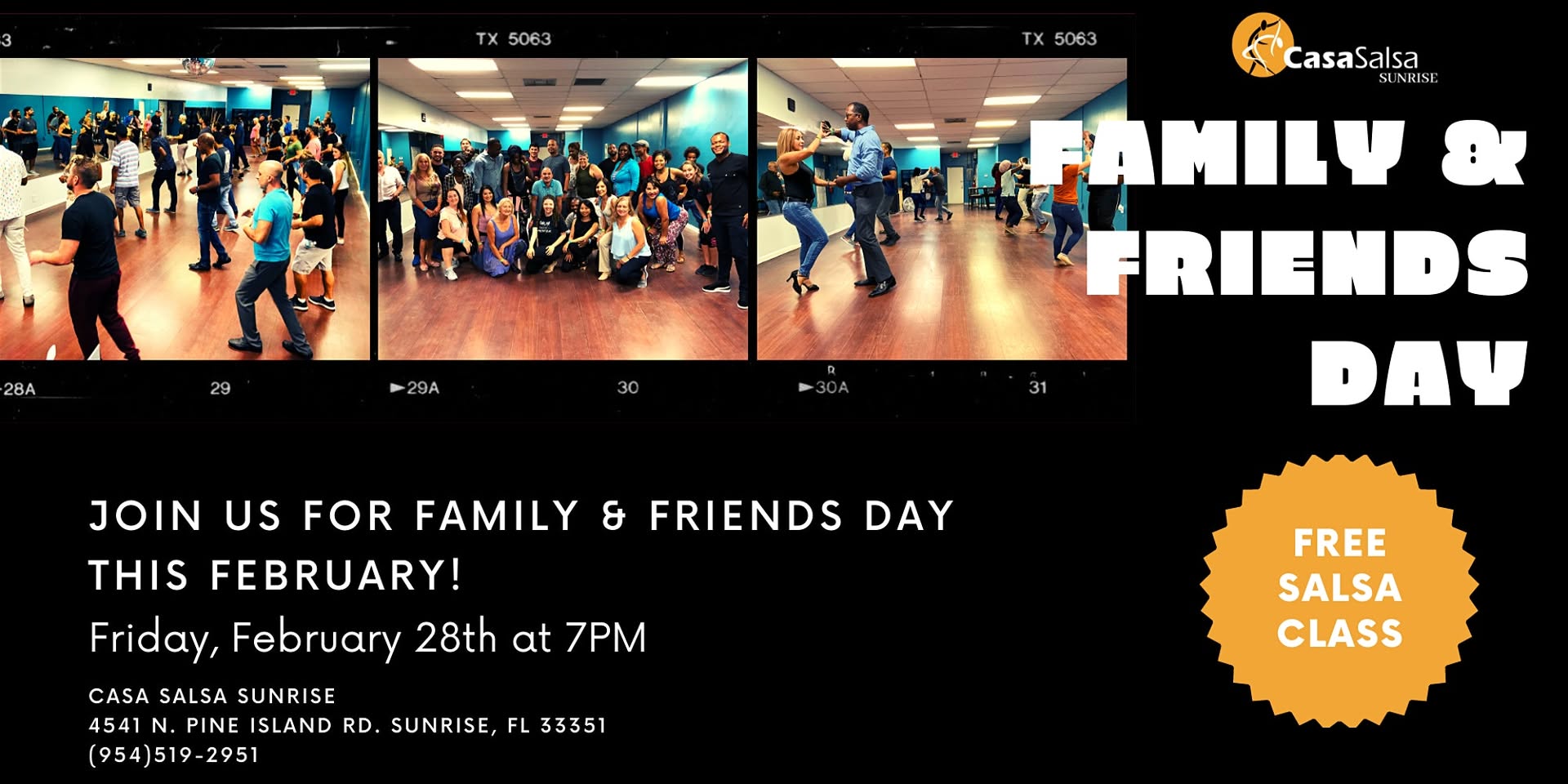 Casa Salsa February Family & Friends Day - FREE SALSA CLASS!