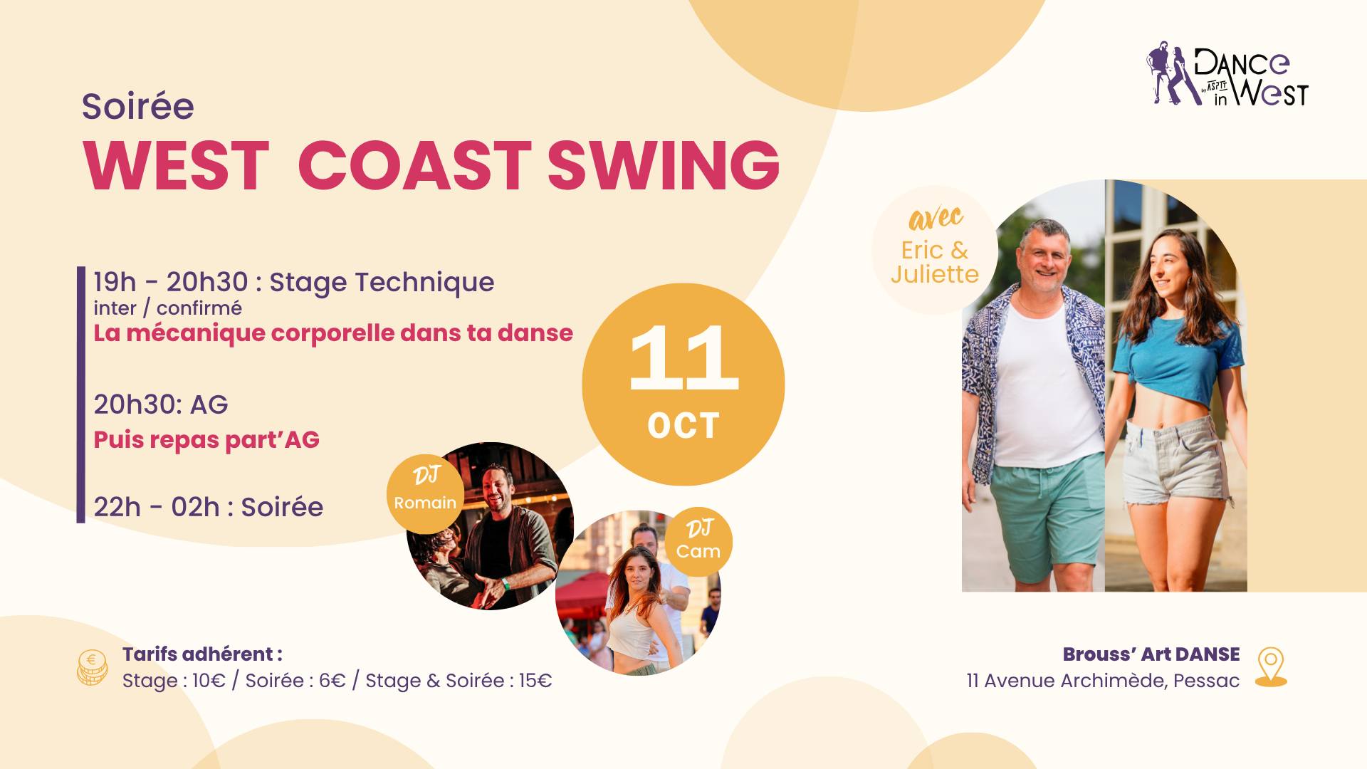 Stage et soirée WEST COAST SWING