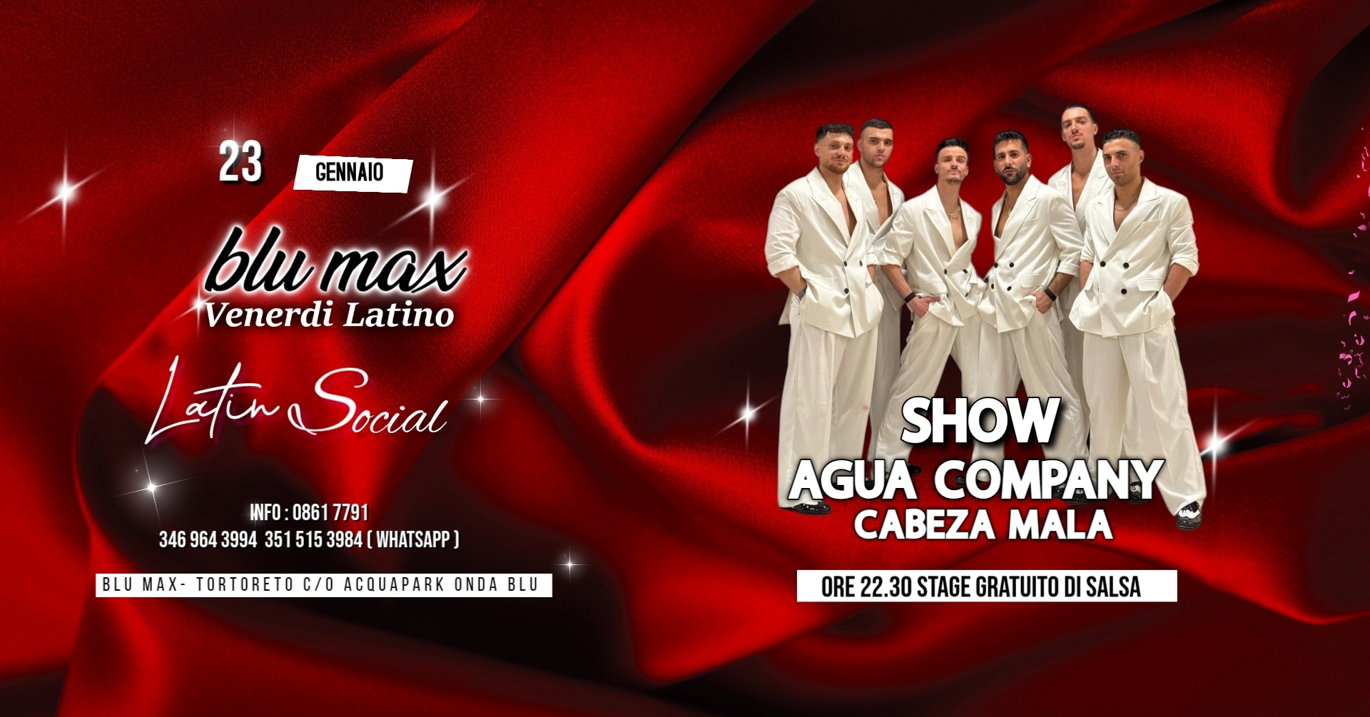 Blu Max - 23 Gen - Venerdi Latino - Show e Stage AGUA COMPANY