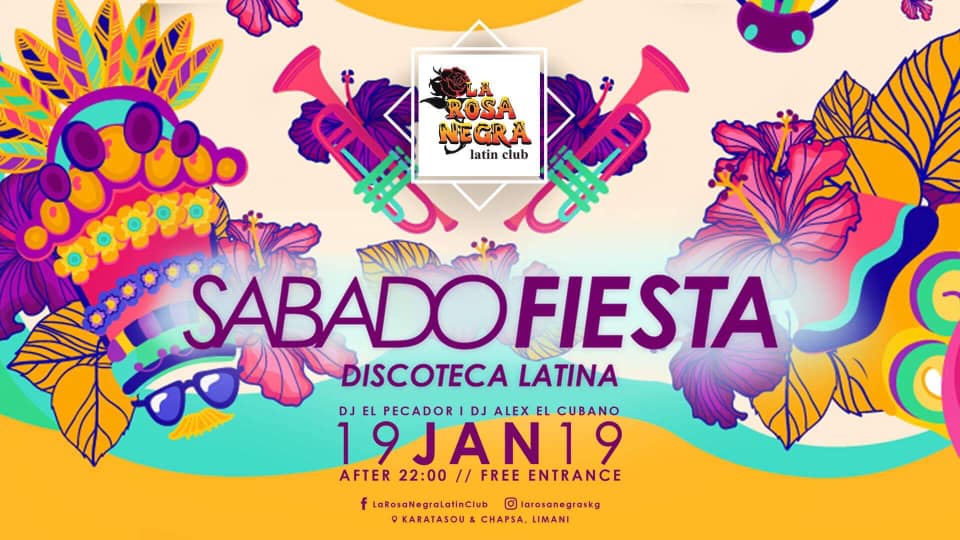 Sabado Fiesta- Discoteca Latina-La Rosa Negra