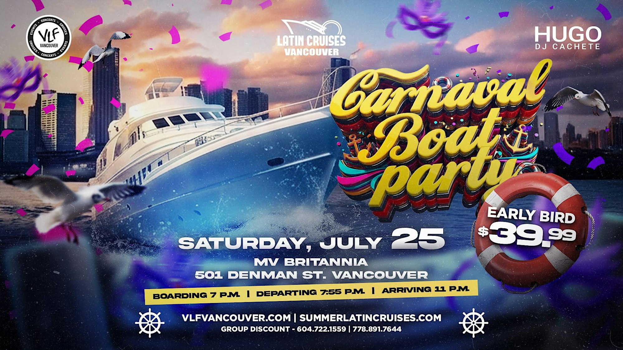 Latin Cruises 6 Carnaval Boat Party 2026