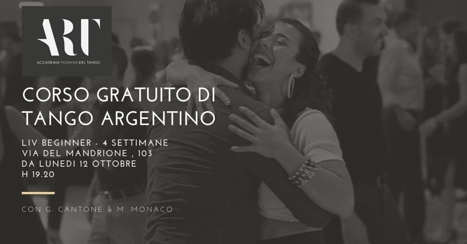 Corso di tango gratuito per beginner - dal 12 10 - h19.20