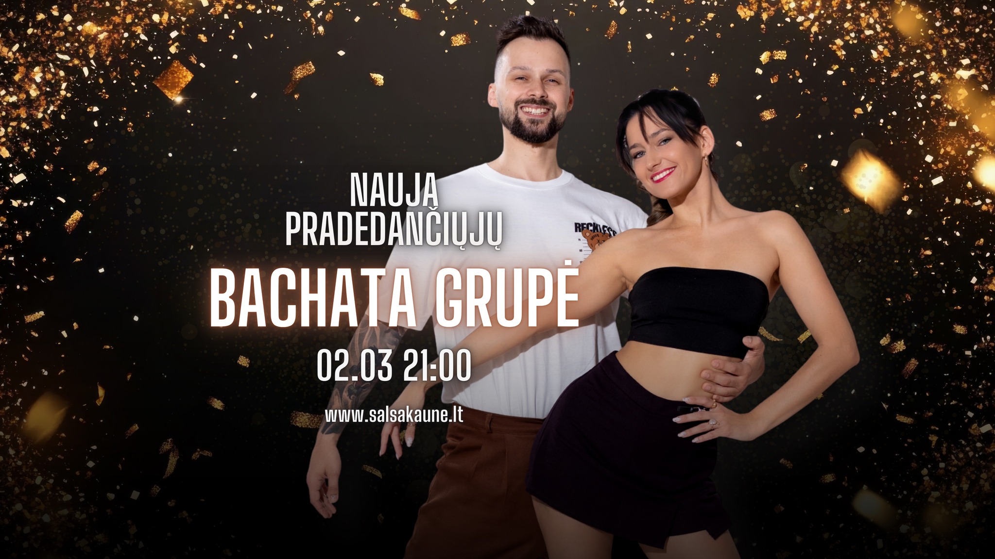 NAUJA BACHATA grupė pradedantiesiems nuo VASARIO 3d!