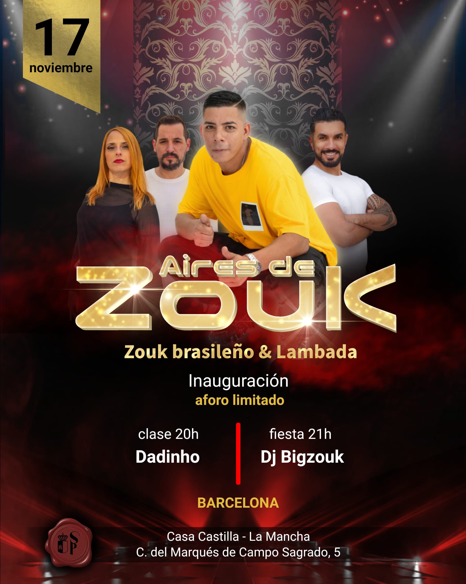 AIRES de ZOUK en BARCELONA - ¡Inauguración! - VIE 17 NOV