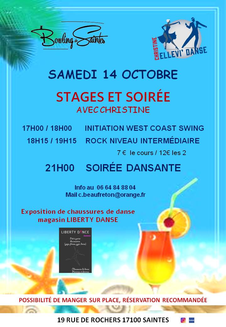 Stages West coast swing et Rock, soirée avec Christine