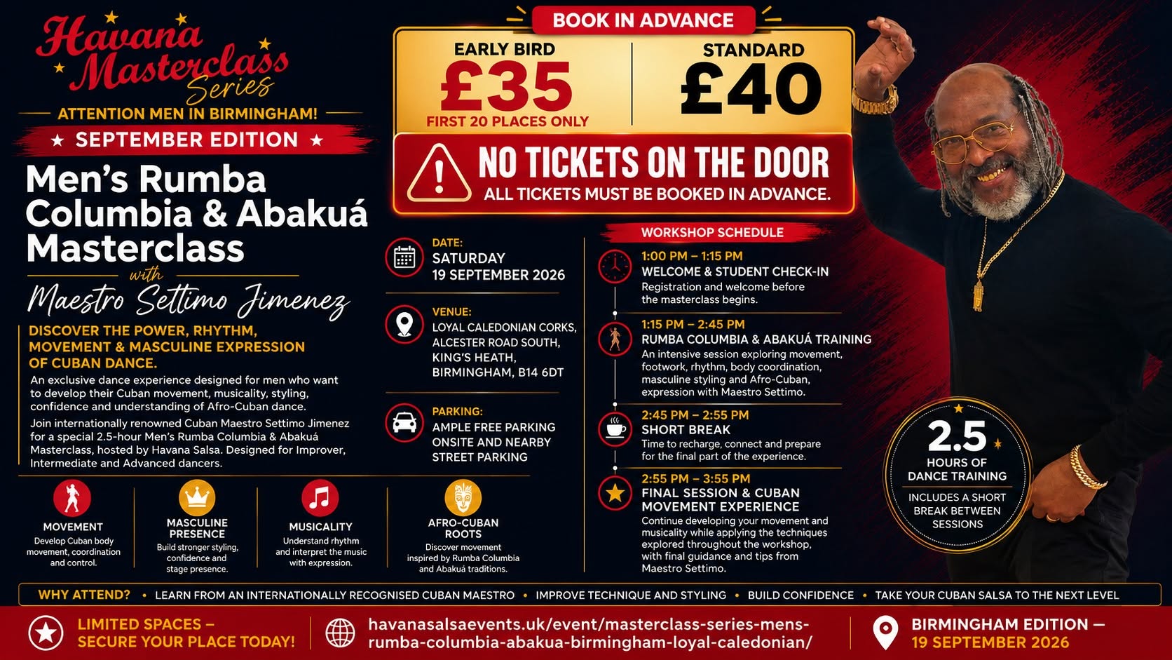 🚨 ATTENTION MEN IN BIRMINGHAM! 🚨 - 🥁 HAVANA MASTERCLASS SERIES IS COMING TO BIRMINGHAM! 🥁