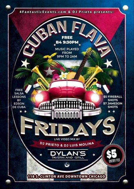 Cuban Flava Fridays Free B4 9:30pm!