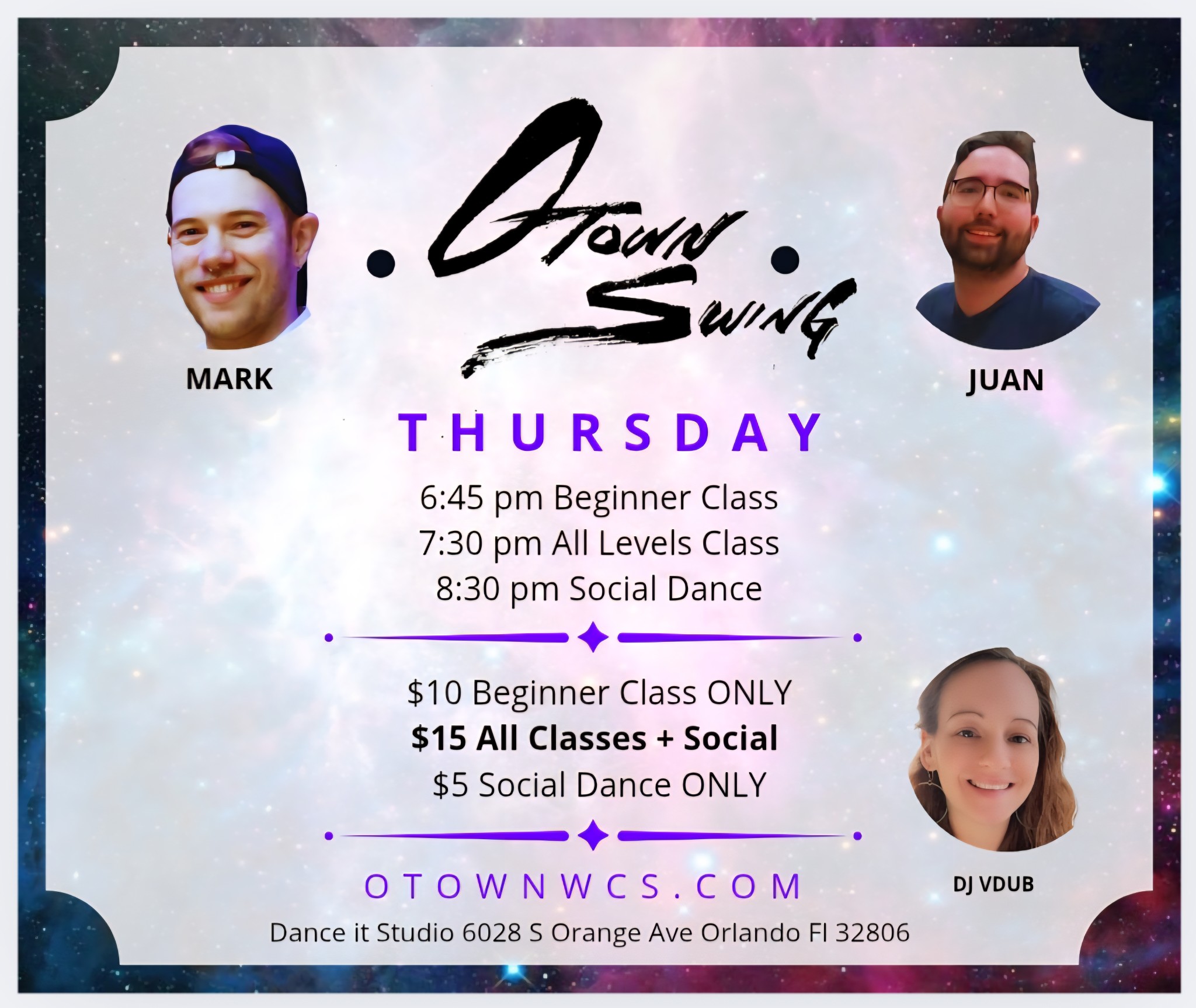 OTown Thursday Night WCS Class & Social Dance