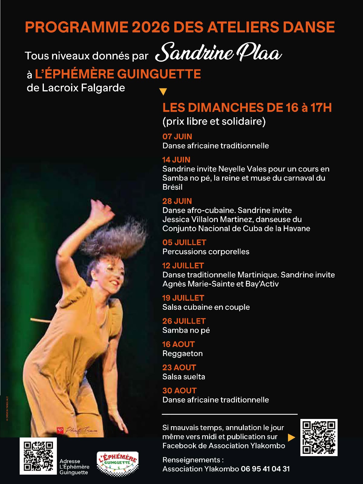 Ateliers danse à l' Éphémère Guinguette Été 2026