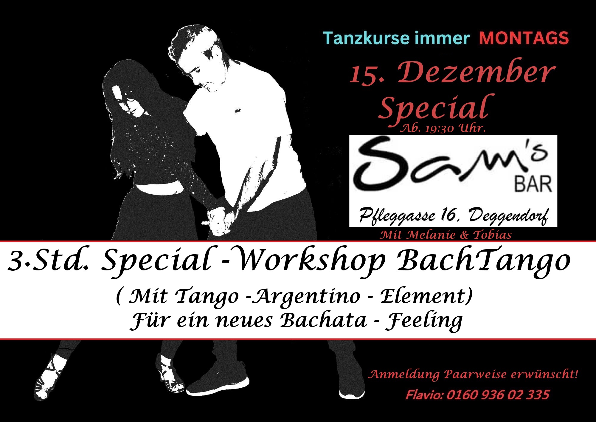 3. Std. Special - Workshops "BachaTango" für ein neues Bachata-Feeling