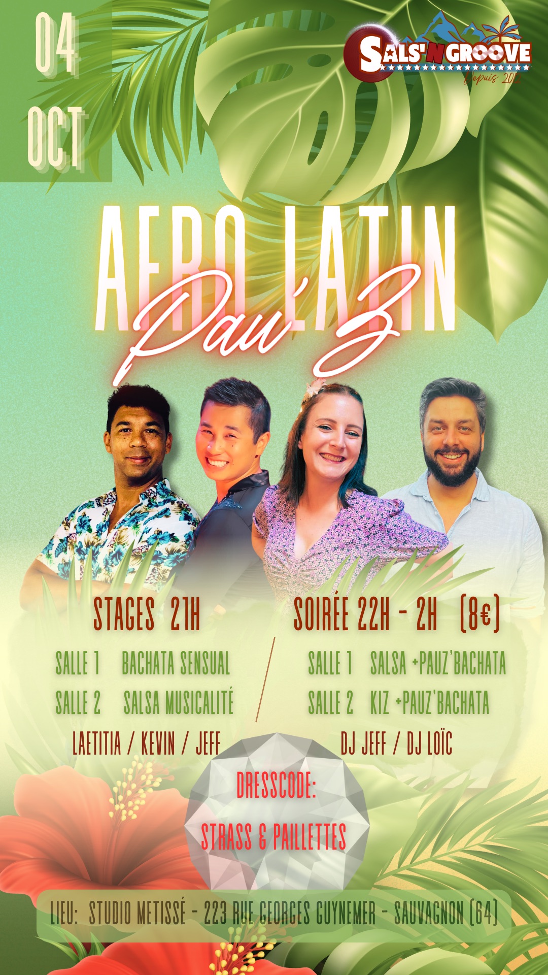 AFRO LATIN PAU’Z la mensuelle Sals’n Groove 2 salles 2 djs stages offerts