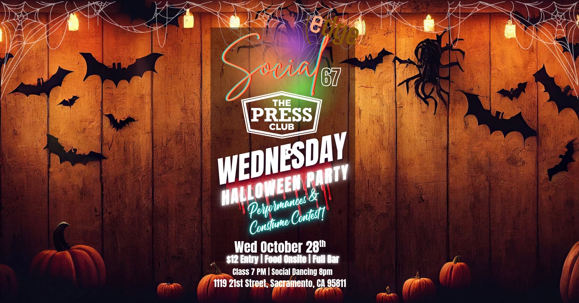 Salsa & Bachata Dancing in Sacramento Halloween Night Social