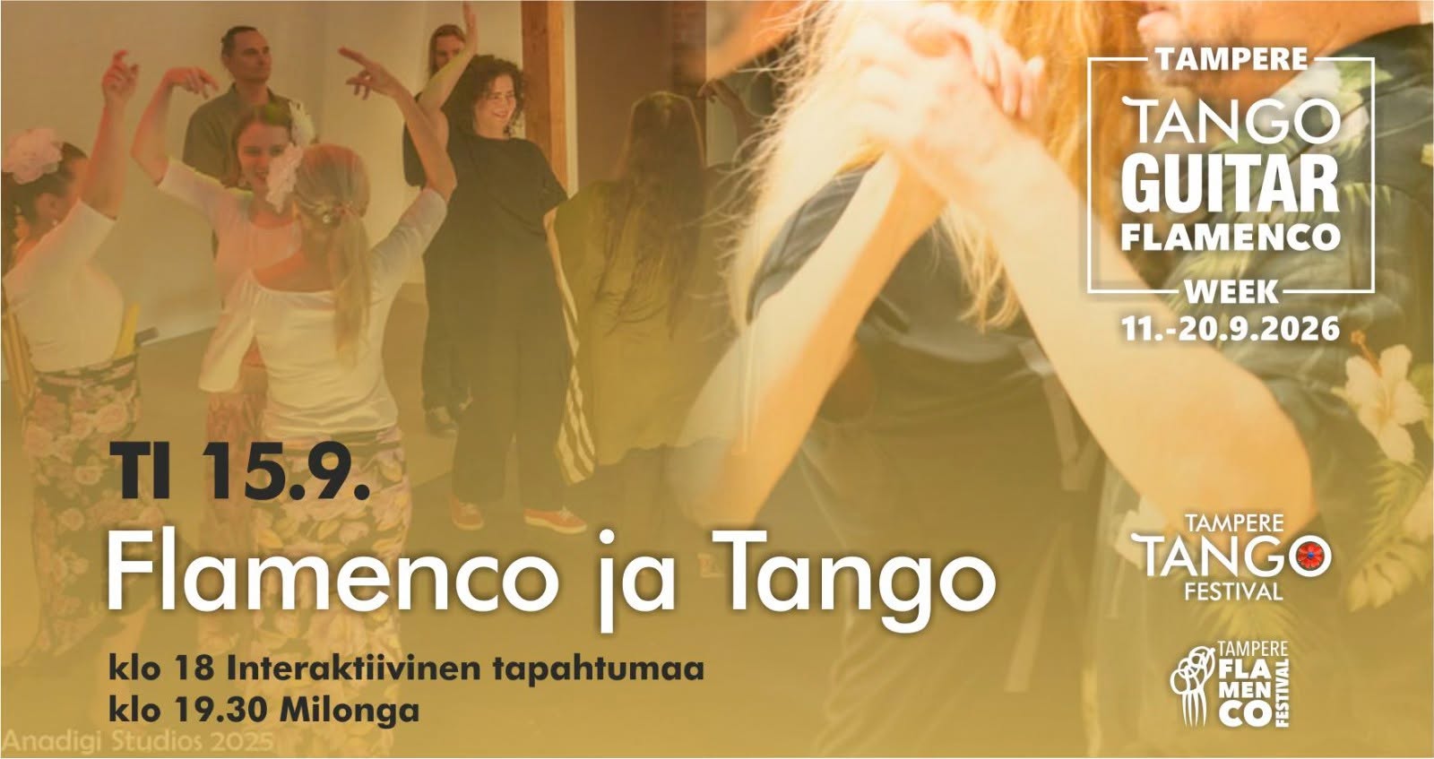 Interaktiivinen flamenco- ja tangotapahtuma (+ Milonga)